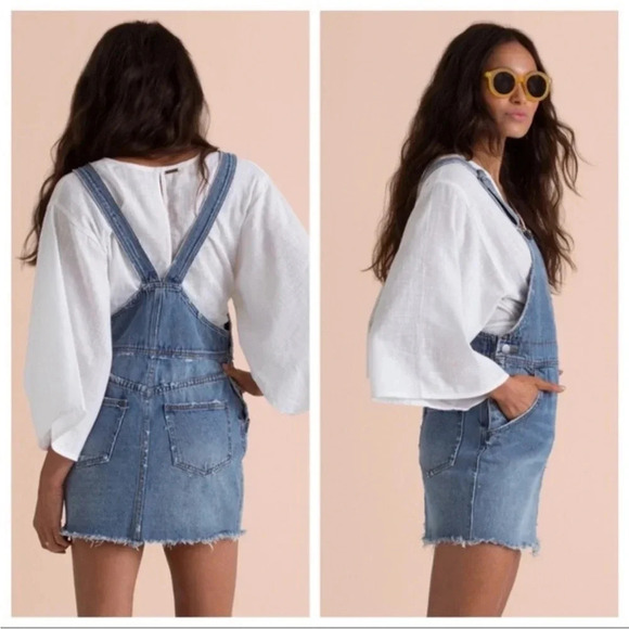 Billabong X Sincerely Jules denim overalls dress - Picture 2 of 10